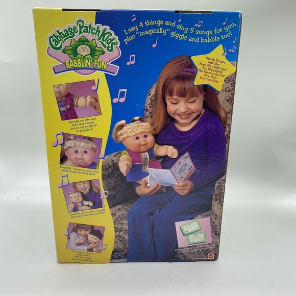 Cabbage Patch Kids 1998 Babblin Fun Sing Babble Giggle Michaela Adair Feb. 18 - Picture 3 of 7
